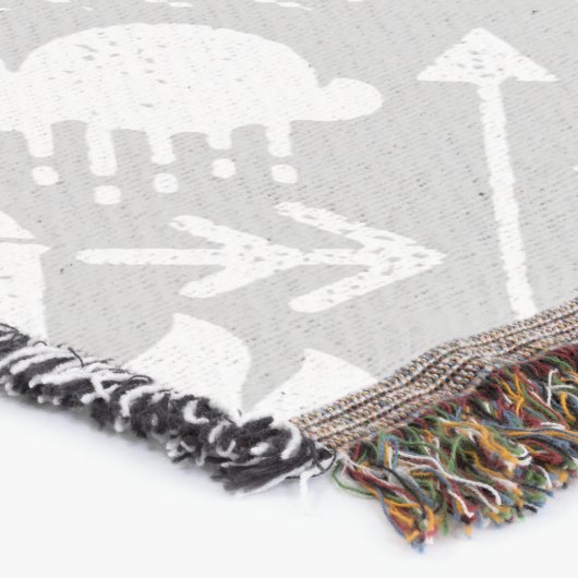 Couverture Nuages de lune blanc et gris Ours Deer Lodge Boys (Coin)