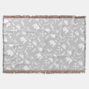 Couverture Nuages de lune blanc et gris Ours Deer Lodge Boys