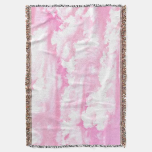 Couverture Nuages Festifs Rose (devant Vertical)