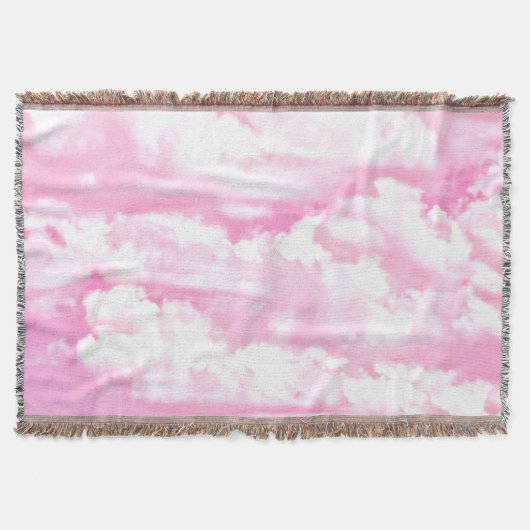 Couverture Nuages Festifs Rose (Devant)