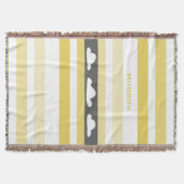 Couverture Nuages rayés Jaunes Personnalisés (Devant)