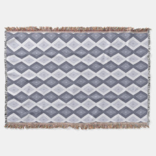 Couverture Nuances de bleu gris motif diamant