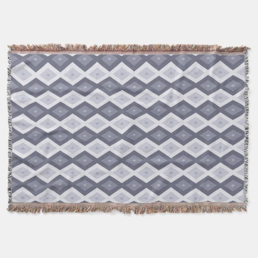 Couverture Nuances de bleu gris motif diamant (Devant)