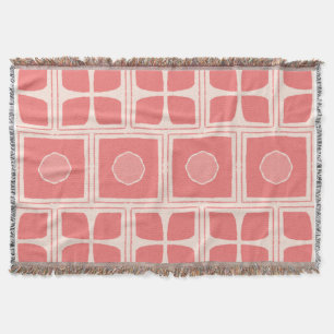 Couverture nuances de corail rose & crème légère ou blanc cas