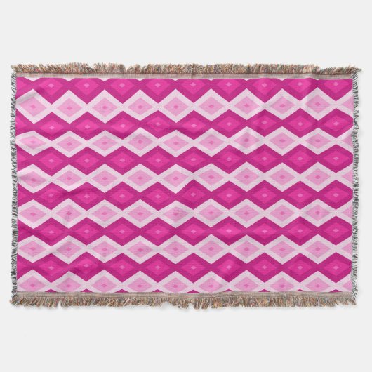 Couverture Nuances de motif de diamant fuchsia (Devant)