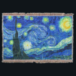 Couverture Nuit Van Gogh Starry<br><div class="desc">Van Gogh Starry Nuit jetez la couverture</div>