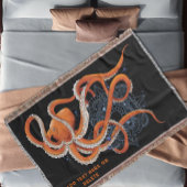 Couverture Octopus Orange Mandala bleu