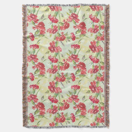 Couverture Oeillets rouges sur le vert avec des papillons (devant Vertical)