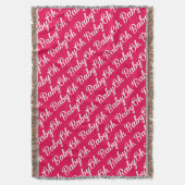 Couverture Oh Baby Personnalisé Fille Rose (devant Vertical)