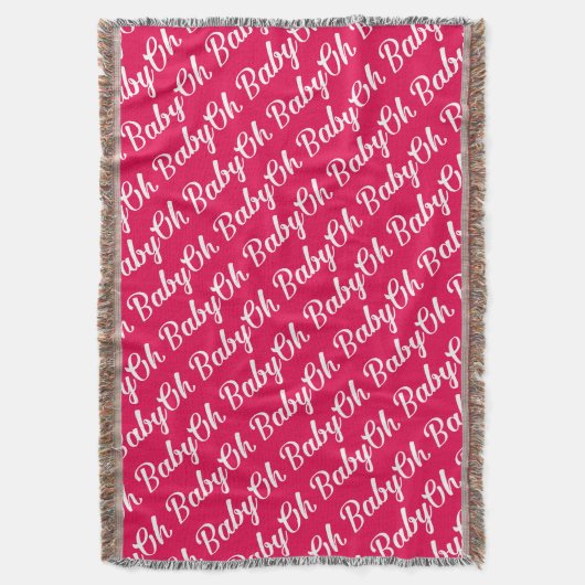 Couverture Oh Baby Personnalisé Fille Rose (devant Vertical)