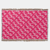 Couverture Oh Baby Personnalisé Fille Rose (Devant)