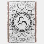 Couverture Ohm Mandala Om Mandala Blanc & Noir (devant Vertical)