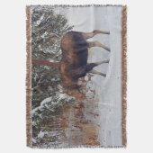 Couverture Oie canadienne sauvage en neige d'hiver IV (devant Vertical)