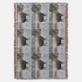 Couverture Oie canadienne sauvage en neige d'hiver IV (devant Vertical)