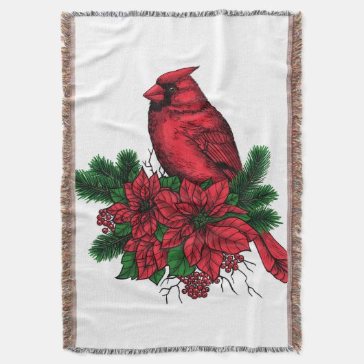 Couverture Oiseau cardinal, illustration de Noël (devant Vertical)