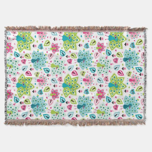 Couverture oiseau et hibou de paon (Devant)