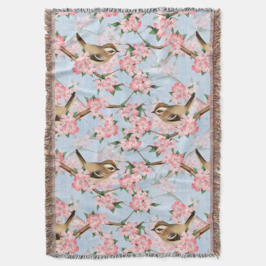 Couverture Oiseaux et fleurs. Motif de Spring (devant Vertical)