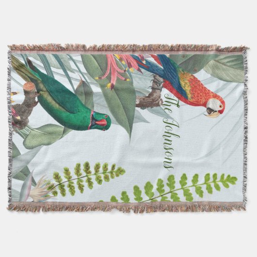 Couverture Oiseaux tropicaux Perroquets et feuillage (Devant)