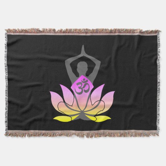Couverture OM Namaste Spirituelle Lotus Fleur Yoga Couleurs (Devant)