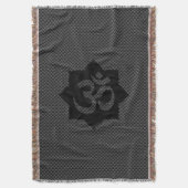 Couverture OM Symbole Lotus Spiritualité Yoga Style carbone (devant Vertical)
