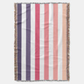 Couverture Ombre Beach Sunset Stripe Dusky Pink & Purples (devant Vertical)