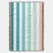 Couverture Ombre Sea Shore Stripe Mer Vert & Sable Rose (devant Vertical)