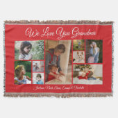 Couverture On t'aime grand-mère | Élégant rouge 9 photo (Devant)