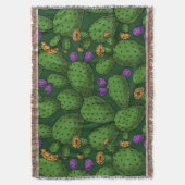 Couverture Opuntie de floraison sur vert foncé (devant Vertical)