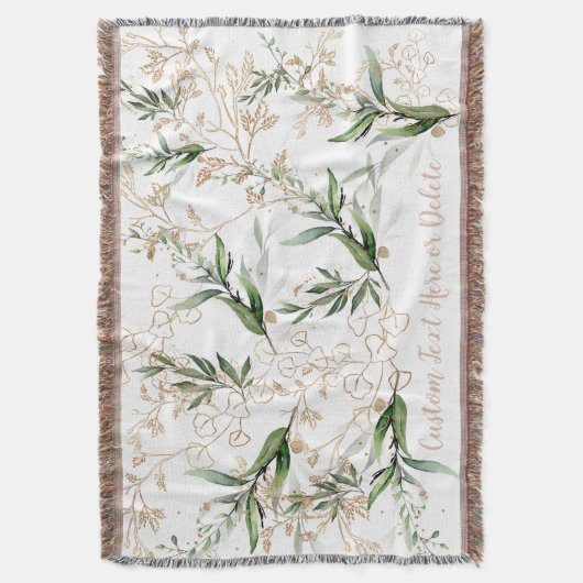 Couverture Or Botanique Eucalyptus Moderne Verdure Abstrait (devant Vertical)