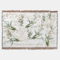 Or Botanique Eucalyptus Moderne Verdure Abstrait