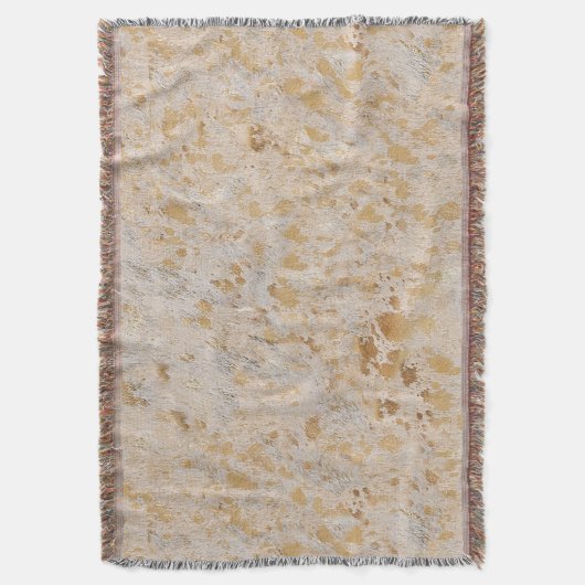 Couverture Or Cowhide Imprimer Métal Minimal Occident (devant Vertical)