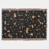 Couverture Or de cuivre sur pierre noire Terrazzo (Devant)