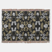 Couverture Or Floral Tropical Motif (Devant)