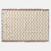 Couverture Or neutre moderne et motif blanc de chevron (Devant)