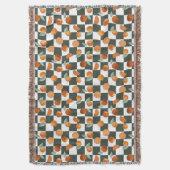 Couverture Orange Blisses sur les dameurs Turquoises foncés (devant Vertical)