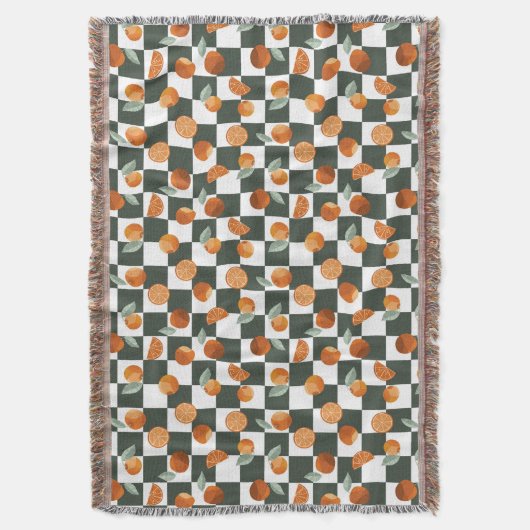 Couverture Orange Blisses sur les dameurs Turquoises foncés (devant Vertical)