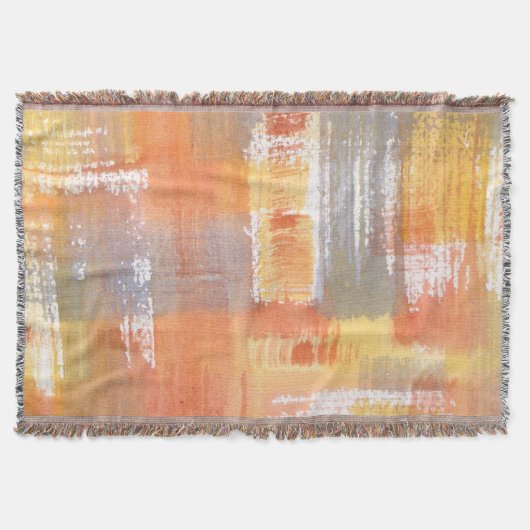 Couverture Orange Crush Aquarelle Abstraite (Devant)