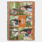 Couverture Orange Graduate Photo Collage Custom Graduate (devant Vertical)
