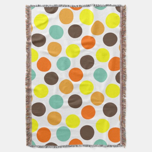 Couverture Orange, Jaune, Brown, Points Bleus (devant Vertical)