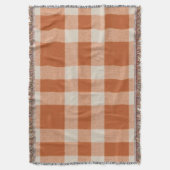 Couverture Orange rustique et crème Plaid de ferme Buffalo (devant Vertical)