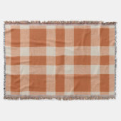 Couverture Orange rustique et crème Plaid de ferme Buffalo (Devant)
