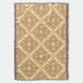 Couverture orange sur motif arabesque crème (devant Vertical)