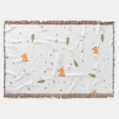 Couverture Orange Tabby et Motif Feuille (Devant)