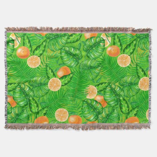 Couverture Oranges et feuilles tropicaux (Devant)