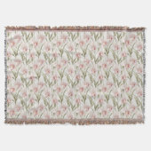 Couverture Orchid Flowers Pastel Blush Floral Throw Blanket (Devant)