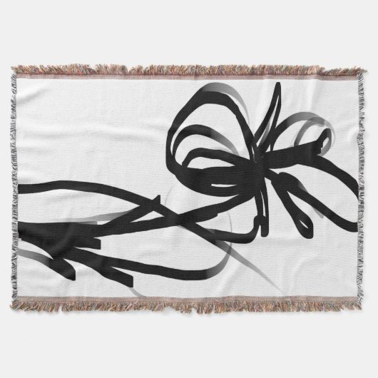 Couverture Orchidée Blanc : Abstrait blanc et noir (Devant)