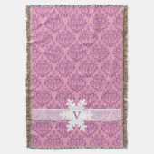 Couverture Orchidée décongelée rayonnante Damas avec flocon d (devant Vertical)