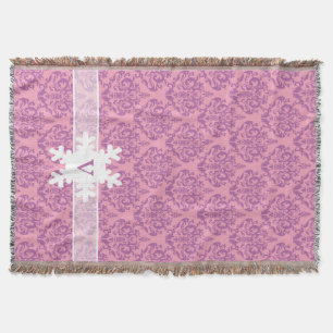 Couverture Orchidée décongelée rayonnante Damas avec flocon d