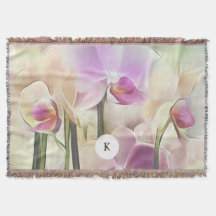 Orchidées stylées | Ajouter votre initiale
