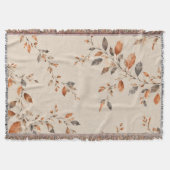 Couverture Oreiller de décoration aux feuilles d'automne rust (Devant)